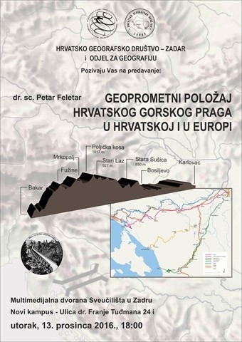 Predavanje "Geoprometni položaj hrvatskog gorskog praga u Hrvatskoj i u Europi"